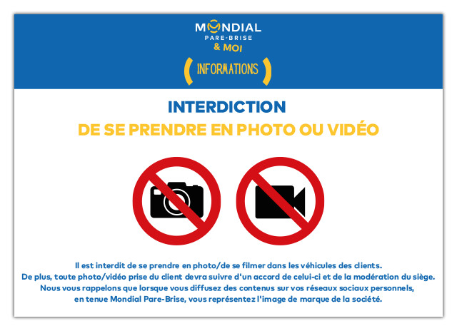 AFFICHE INTERDICTION PHOTO OU VIDÉO - MPB017