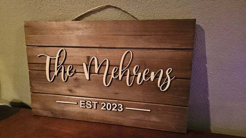 Est. Date Wedding Sign