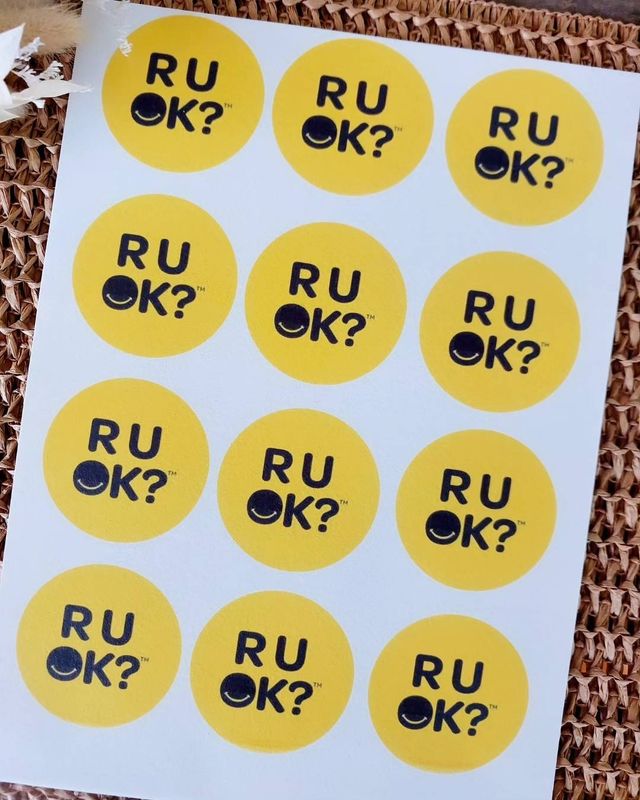 R U OK cupcake toppers