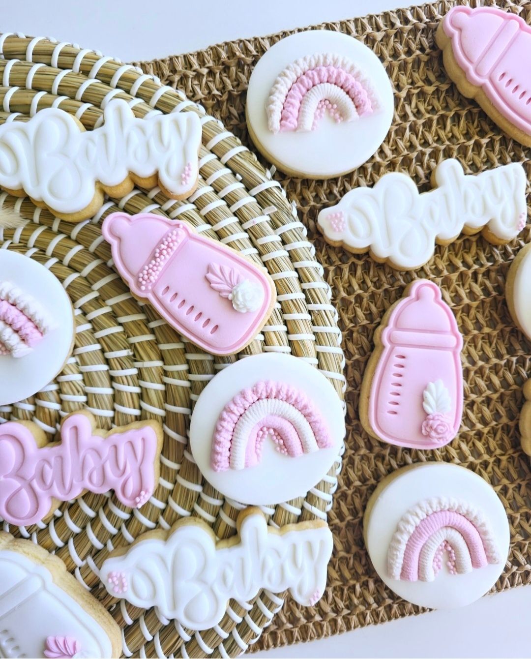 Rainbow Baby Shower Cookies