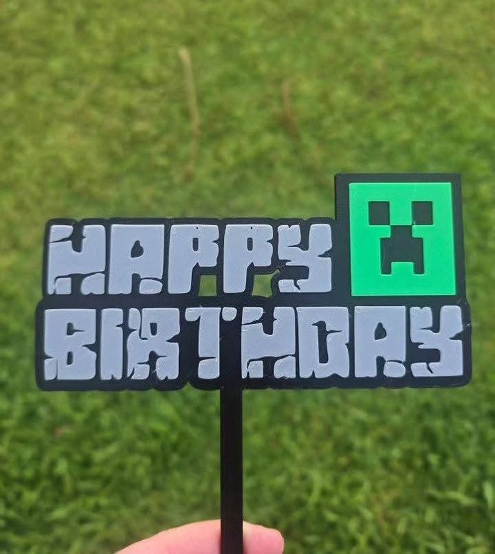 Minecraft Cake Topper