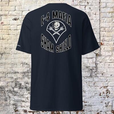 E-4 Sham Shield veteran t-shirt for US Army, National Guard or Army Reserves