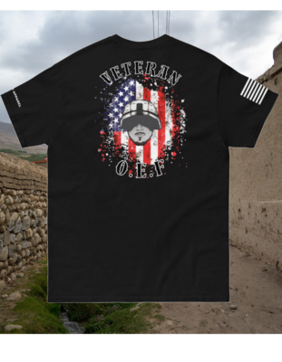 Veteran OEF t-shirt for US military members of the Army, Marines, Navy, Airforce