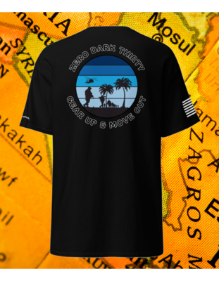 Zero Dark Thirty t-shirt, veteran apparel for Army, Marines, Navy and Airforce.