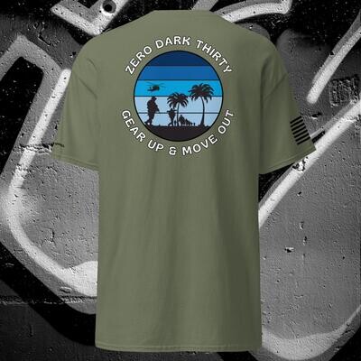 Zero Dark Thirty veteran's t-shirt, military apparel for Army, Marines, Navy & Airforce.