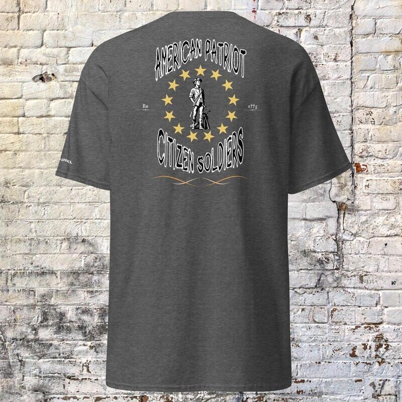 Citizen Soldier patriotic t-shirt, for patriots who stood and still stand for our freedoms.