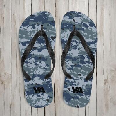 Veteran & Military flip flops, Navy NWU camo style sandals, men and women footwear.