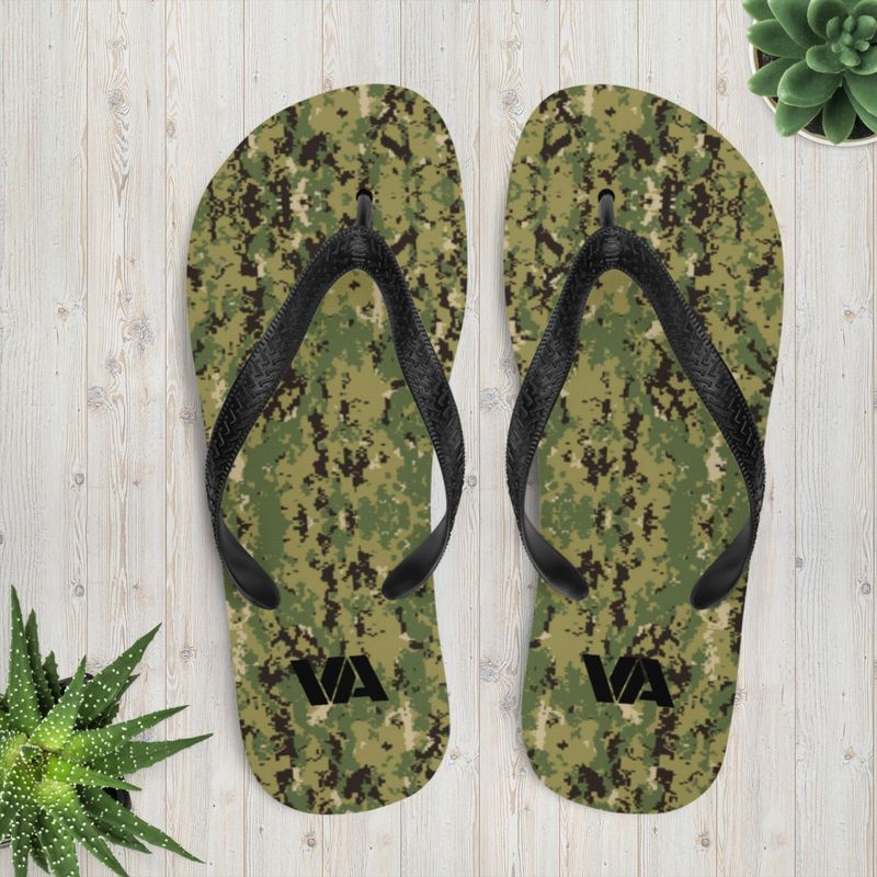 Navy NWU camo style sandals| Veteran flip flops | Military flip flops | beach sandals | men and women footwear