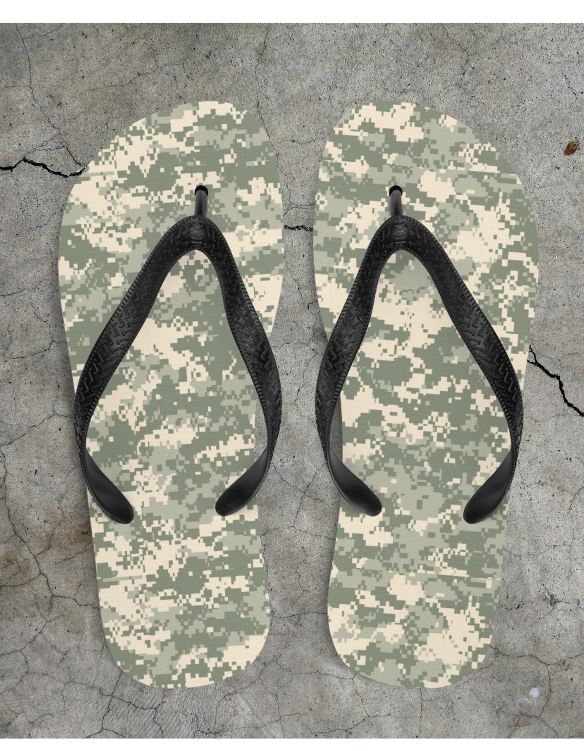 Beach Sandals, Summer Flip Flops, Pool Flip Flops, Unisex Flip Flops, Army ACU Camouflage, Beach footwear, Pool Sandals, Summer Sandals