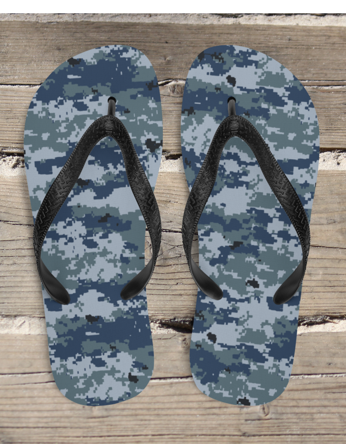 Navy Flip Flops, Summer Sandals, Beach Footwear, Flip Flops, Camouflage flip flops, Unisex Sandals