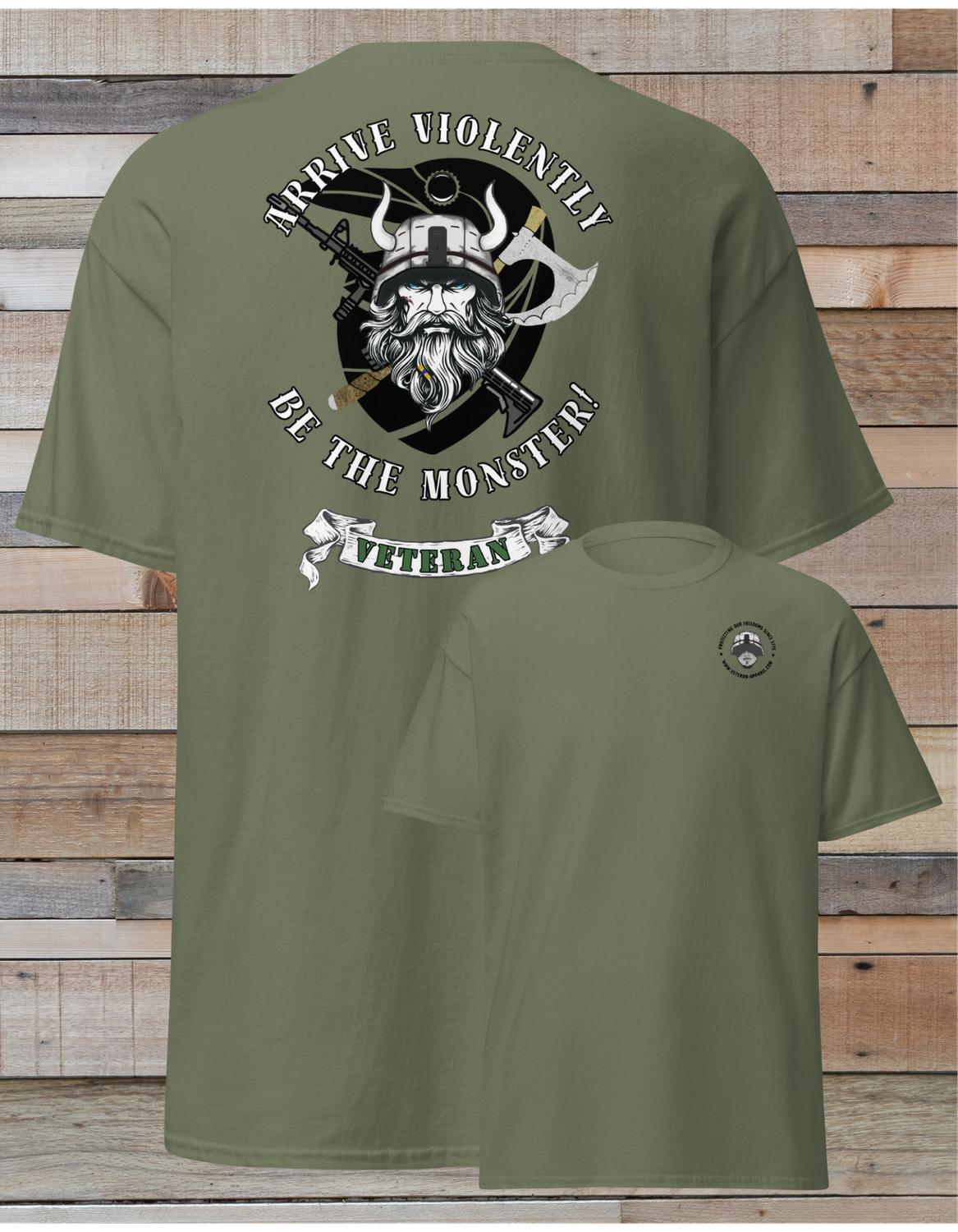 Be The Monster Warrior T-shirt | Army T-shirt | Marine T-shirt | Navy T-shirt | Viking T-shirt | Veteran Apparel | Viking Apparel