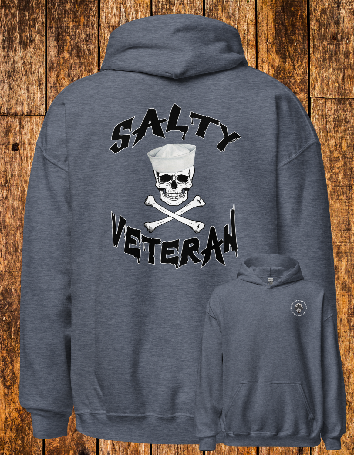 Unisex Hoodie | Salty Veteran | Salty Dog| Veteran Hoodie | Navy Veteran | Coast Guard Hoodie | US Navy Veteran | Navy Hoodie | US Navy