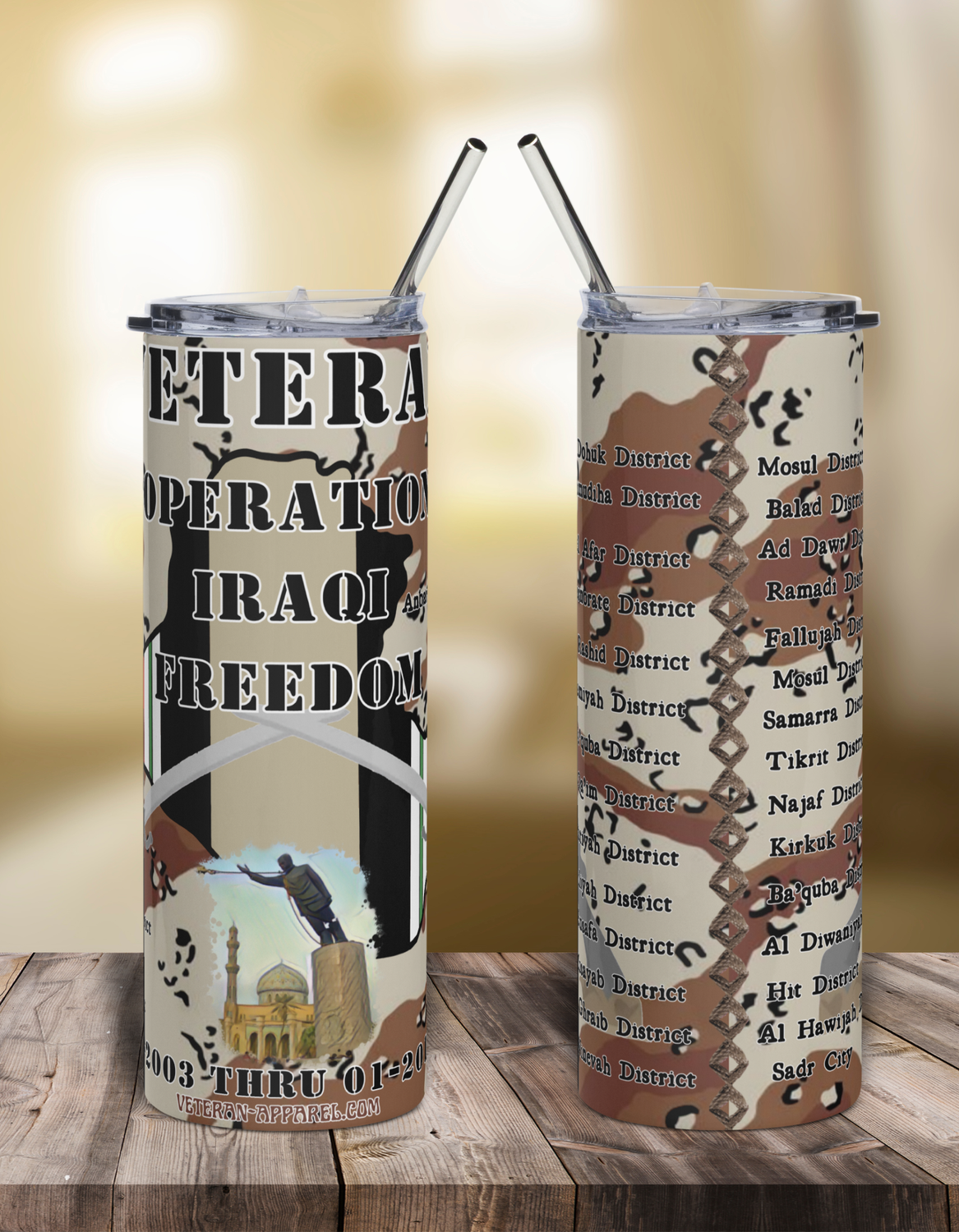 Operation Iraqi Freedom tumbler | OIF Veteran | Hot and Cold tumbler
