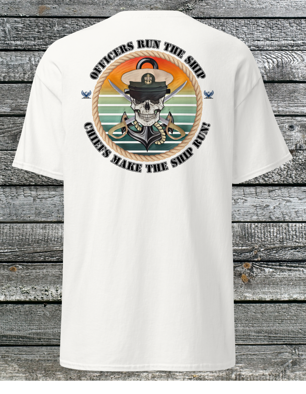 US Navy Chief T-Shirt: CPO Navy | Coast Guard Salty Dog Veteran Apparel