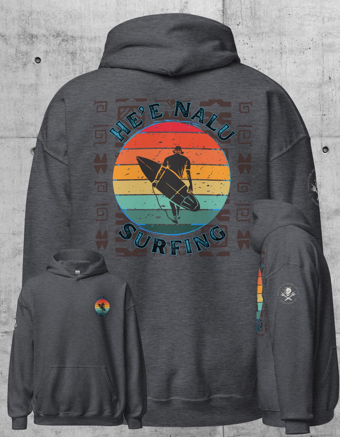Classic Surfer Hoodie: Men and Women&#39;s Retro Surfing Sweatshirt