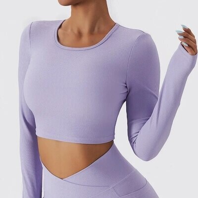 FlexFit Quick Dry Hollow Back Crop Top