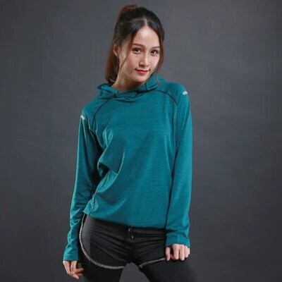 FlexFit Breathable Yoga Shirt Seamless Long Sleeve Hoodie