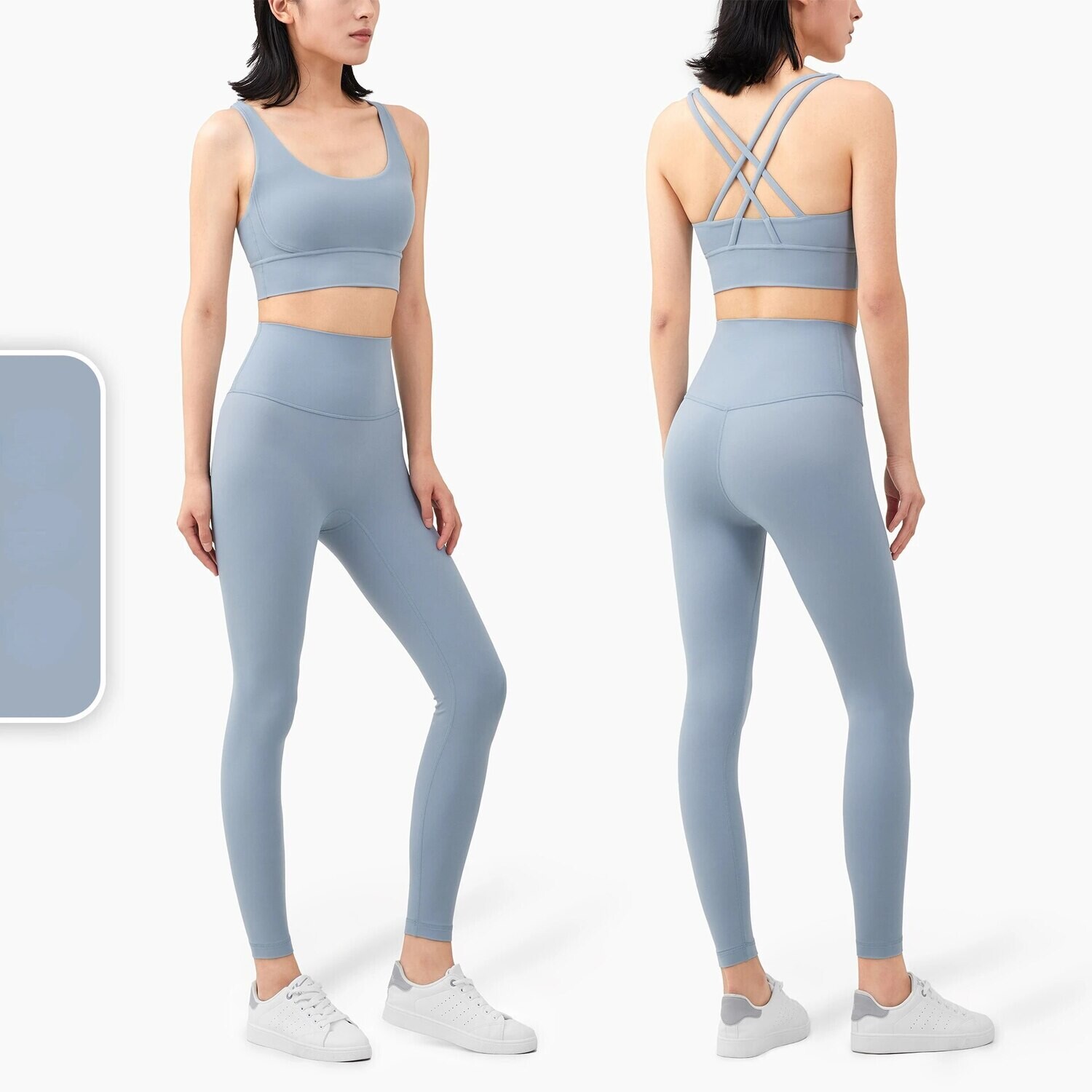 Flexfit Seamless Yoga Set Women, Color: Chambray, Size: S
