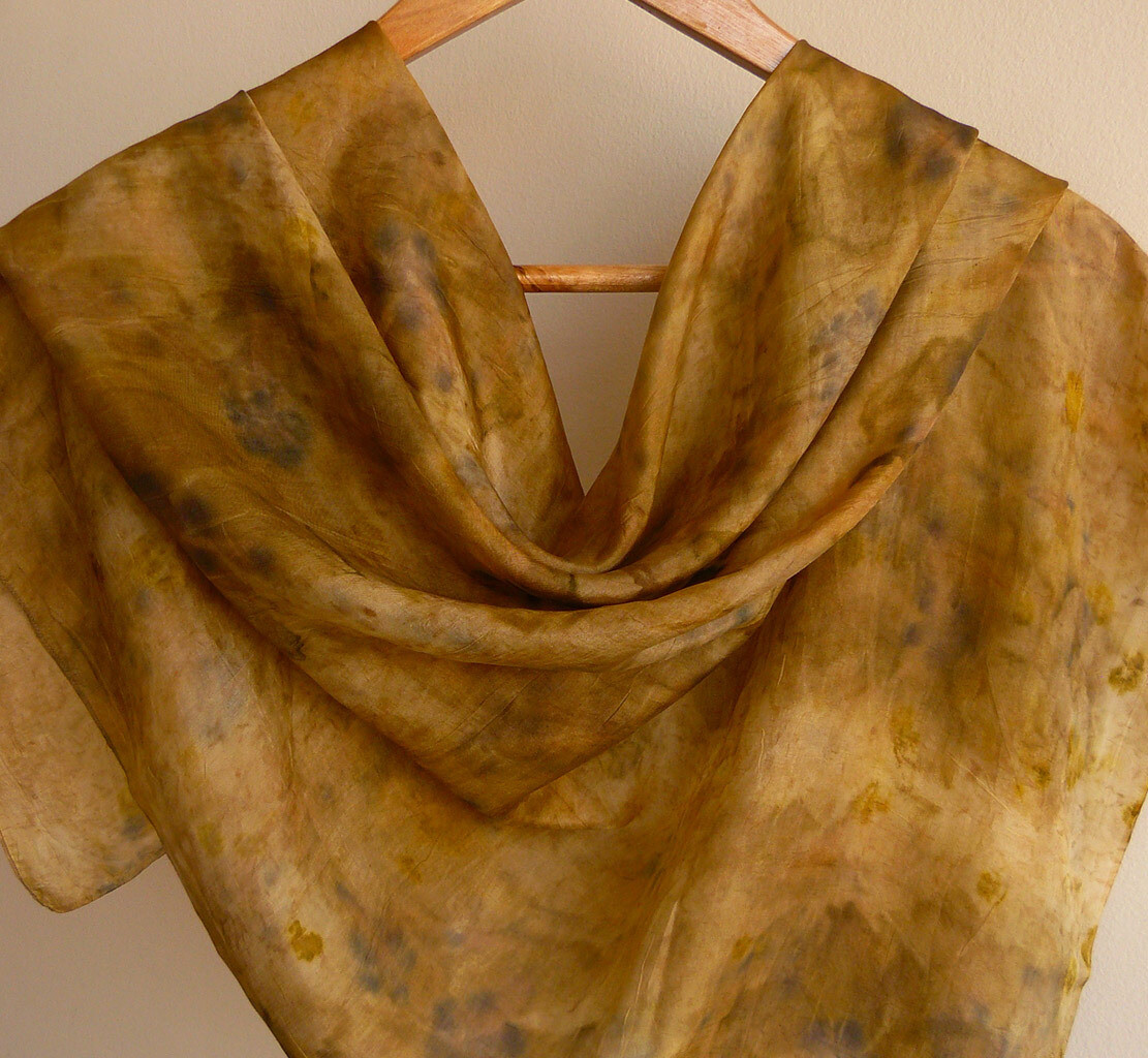 Macela and Hibiscus Flowers Silk Square Scarf