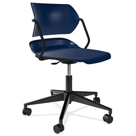 The Acton Armless Desk Chair (Navy)