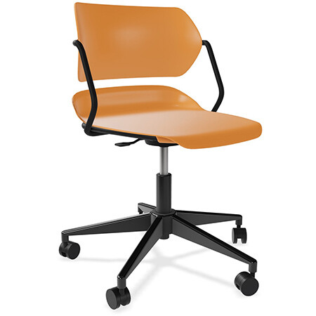 The Acton Armless Desk Chair (Tangerine)