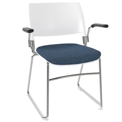 NIMA® Sled Base Desk Height Chair w/ Arms (Upholstered)