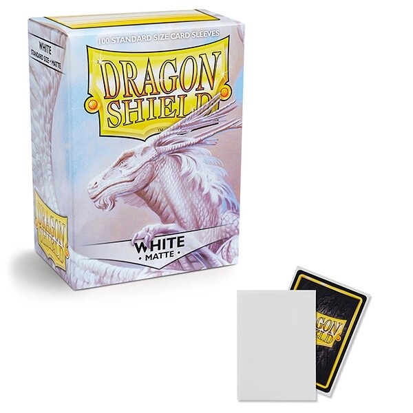 Dragon Shield Sleeves: Standard Matte White (100)