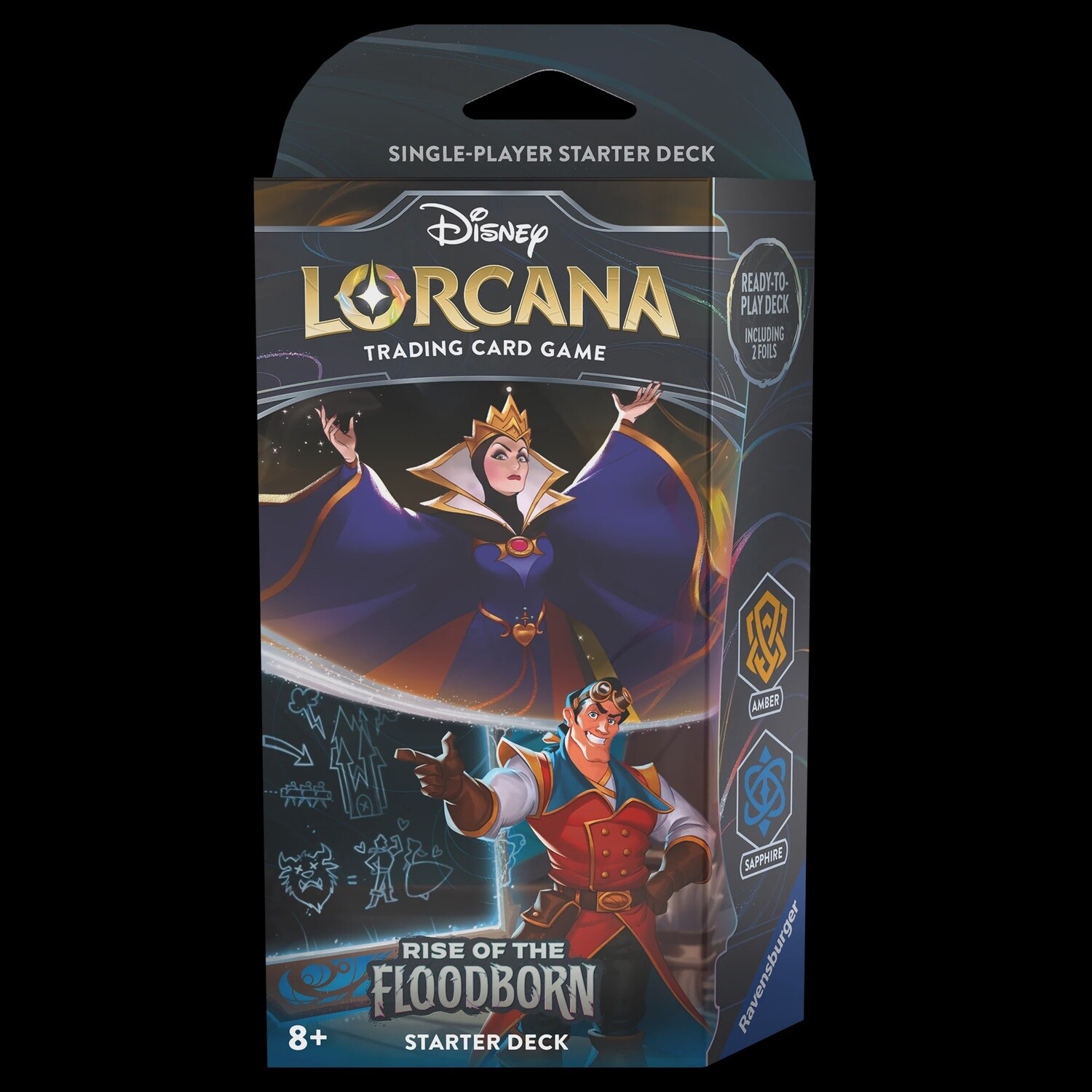 Disney Lorcana: Rise of the Floodborn Starter Deck - Amber &amp; Sapphire