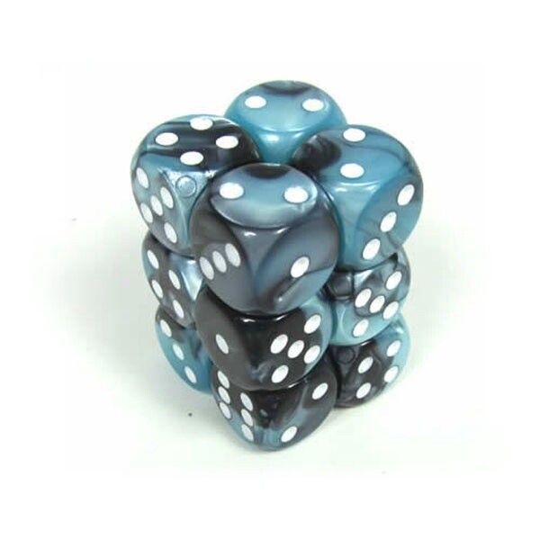 Dice: D6 Block 16mm Black Shell (12)