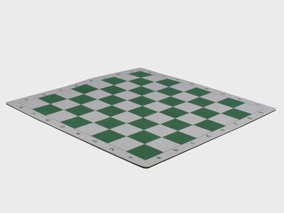 Chess Mat 20&quot; with 2.25&quot; Square - Green Thick Cloth