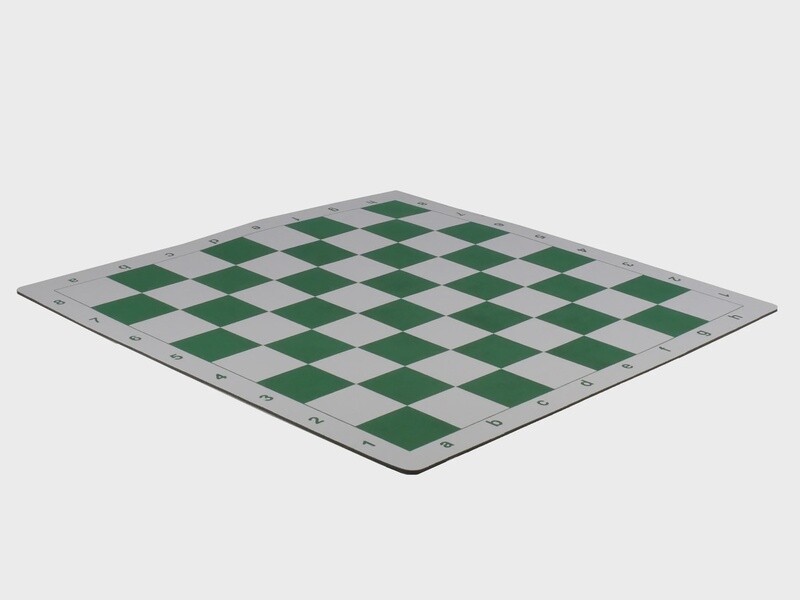 Chess Mat 20" with 2.25" Square - Green Thick Cloth
