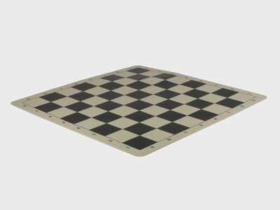 Chess Mat 19.75&quot; with 2.25&quot; Squares - Black Ivory Silicone
