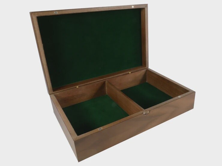 Chess Box: 12&quot; Walnut Veneer