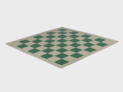 Chess Mat 20&quot; with 2.25&quot; Squares - Green Ivory Vinyl