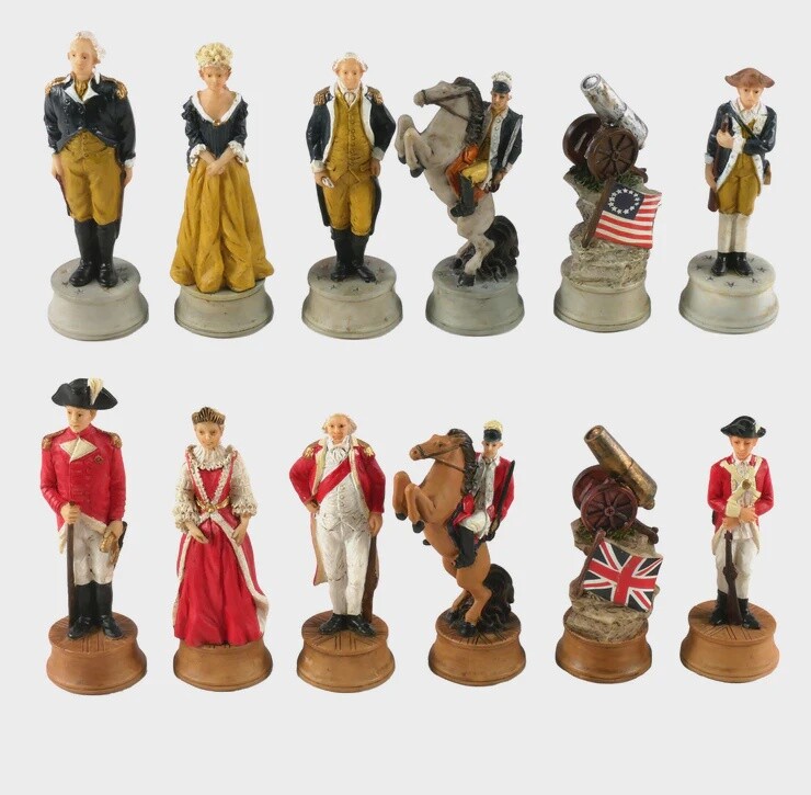 Chess Pieces: American Revolution Resin
