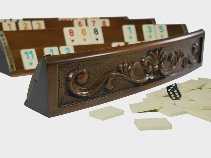 Rummy Tile: Engraved Curved Rack