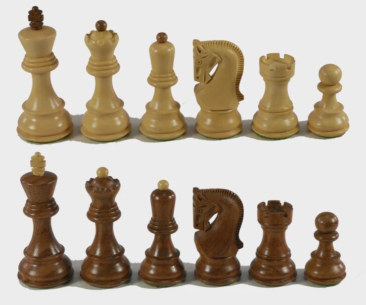 Chess Pieces: 3.75&quot; Kikkerwood Old Russian Opposite Tops