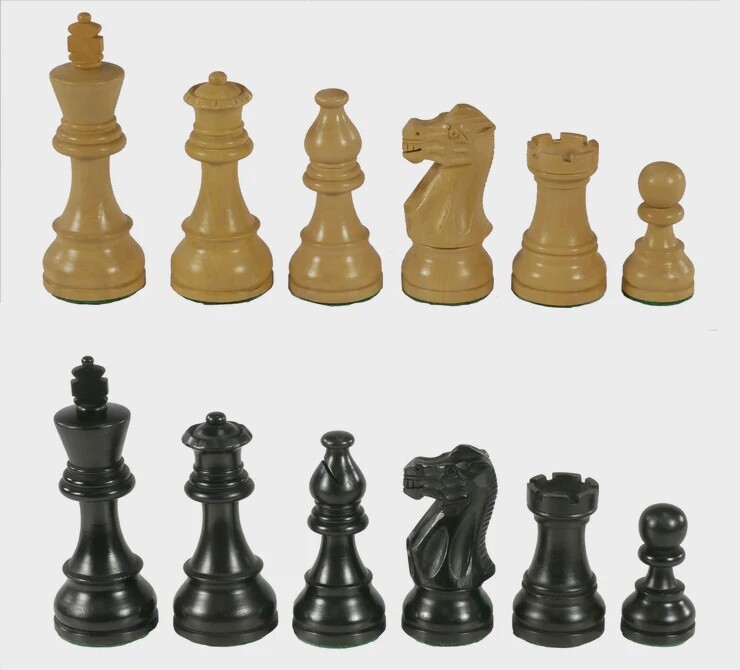 Chess Pieces: 3.75&quot; American Black Boxwood French Knight