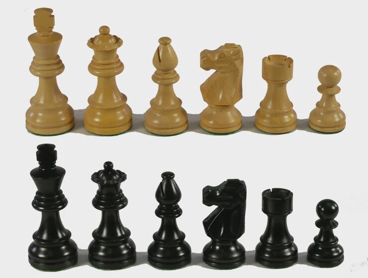 Chess Pieces: Medium Black French 3.5&quot; Ebony