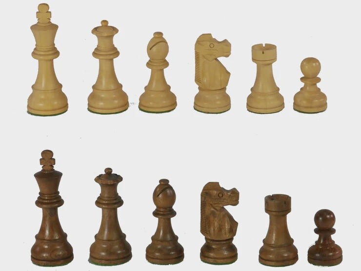 Chess Pieces: Sheesham French Chess Pieces 3.75&quot; King