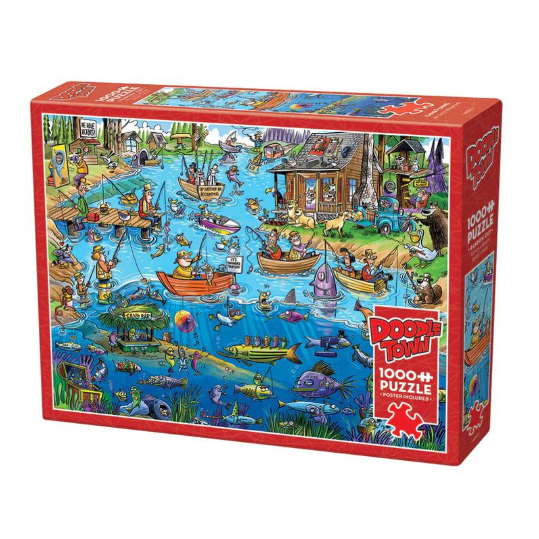Doodle Town: Gone Fishing - 1000 Pieces