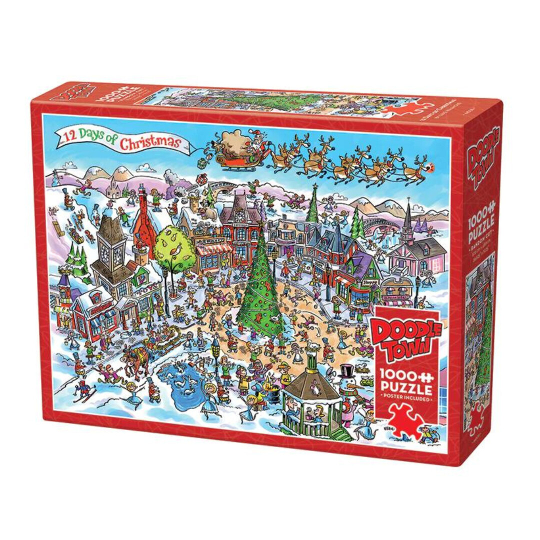 Doodle Town: 12 Days of Christmas - 1000 Pieces