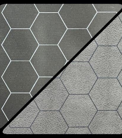 Battlemat: 1&quot; Reversible Black-Grey Hexes