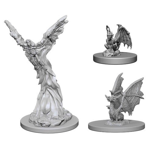 Familiars (Firebat, Pseudo-dragon, Imp) - D&amp;D Nolzur&#39;s Marvelous Unpainted Minis Wave 1