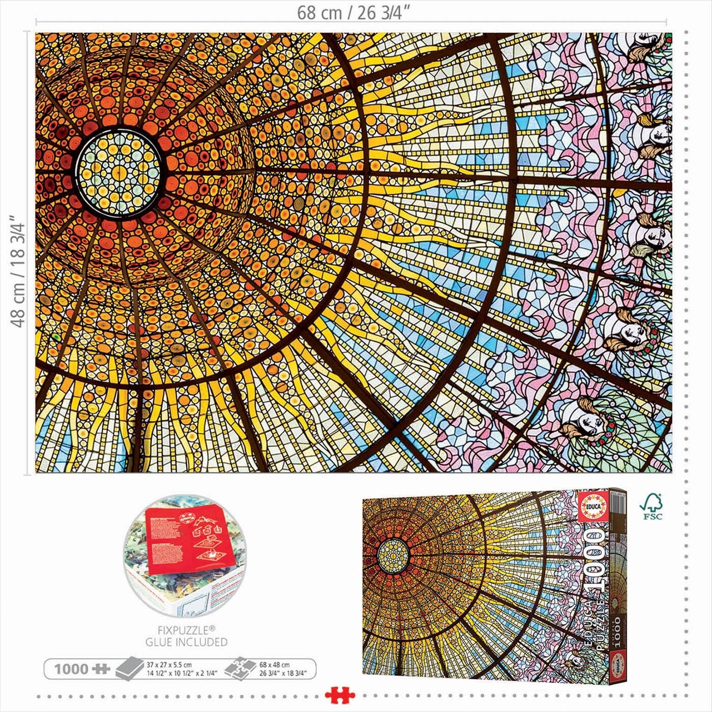 Palace of Catalan Music - 1000 Pieces