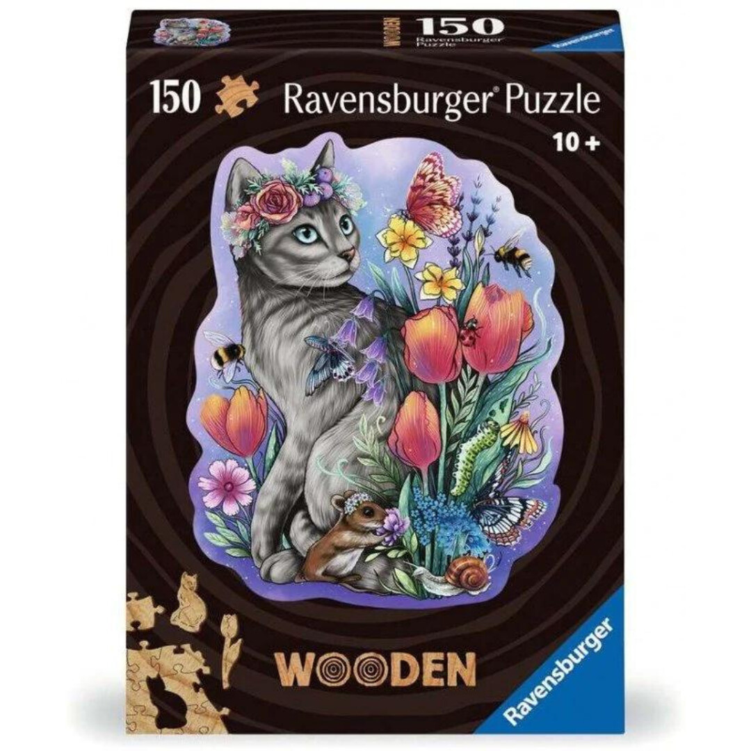 Lovely Cat: Wooden Puzzle - 150 Pieces