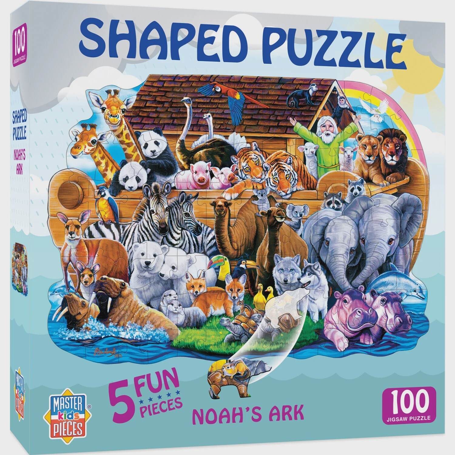 Shaped Puzzle: Noah&#39;s Ark - 100 Pieces