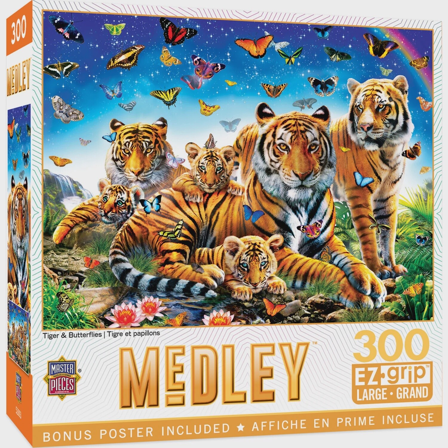 Medley: Tiger &amp; Butterflies - 300 Pieces