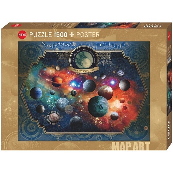 Space World Map Art - 1500 Pieces