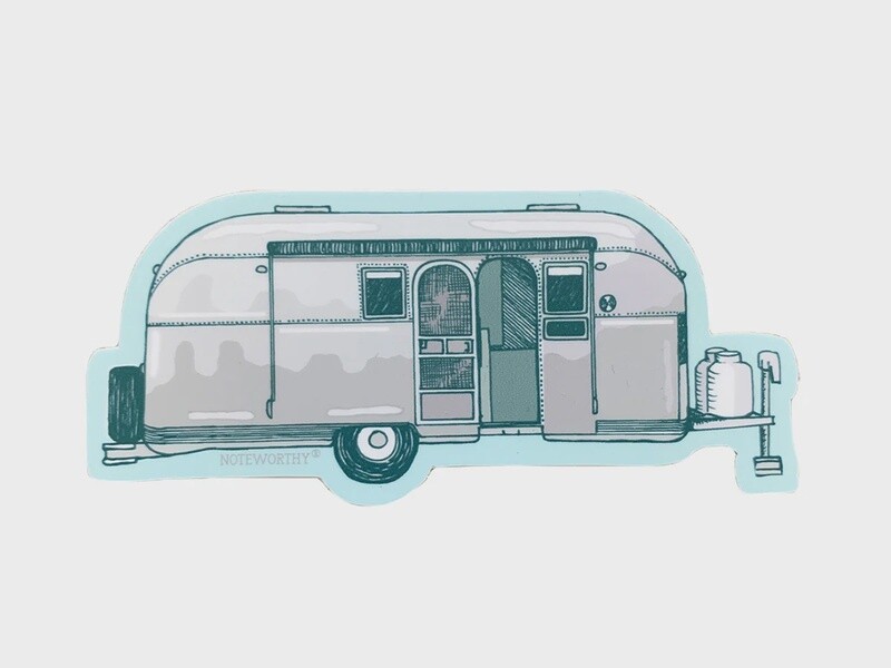 Silver Camper Sticker